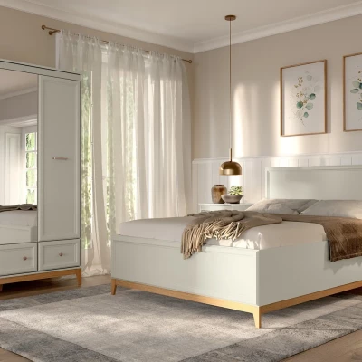 Manželská postel s úložným prostorem 160x200 ELLENSBURG - kašmír