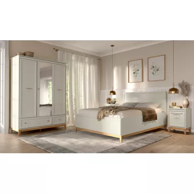 Manželská postel s úložným prostorem 160x200 ELLENSBURG - kašmír