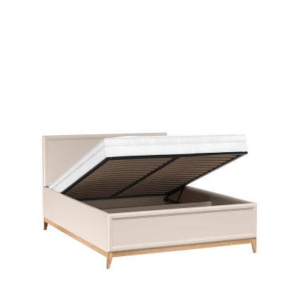 Manželská postel s úložným prostorem 160x200 ELLENSBURG - kašmír
