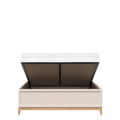 Manželská postel s úložným prostorem 160x200 ELLENSBURG - kašmír