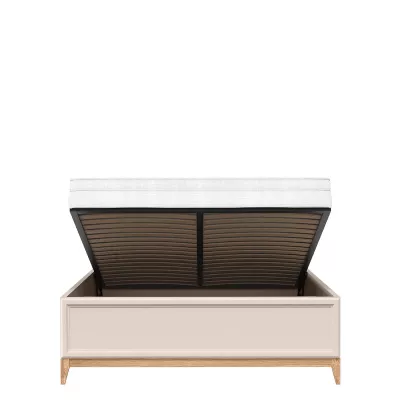 Manželská postel s úložným prostorem 160x200 ELLENSBURG - kašmír