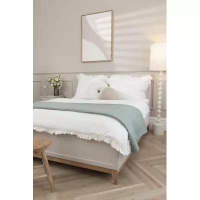Manželská postel s úložným prostorem 140x200 ELLENSBURG - kašmír