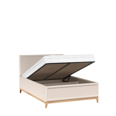 Manželská postel s úložným prostorem 140x200 ELLENSBURG - kašmír