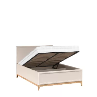 Manželská postel s úložným prostorem 140x200 ELLENSBURG - kašmír