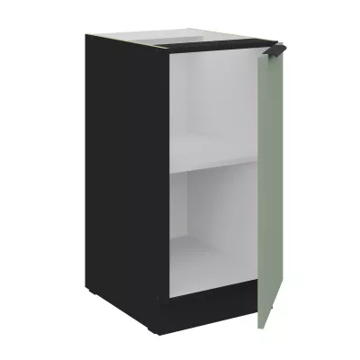 Dolní jednodveřová skříňka LUNARA - šířka 40 cm, zelená / černá