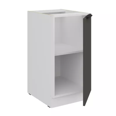 Dolní jednodveřová skříňka LUNARA - šířka 40 cm, grafit / bílá