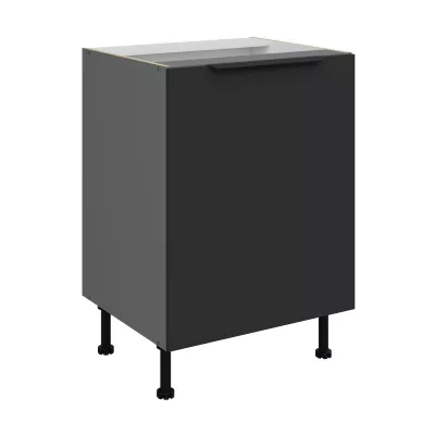 Dolní jednodveřová skříňka LUNARA - šířka 60 cm, černá / antracit