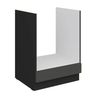 Sporáková skříňka LUNARA - šířka 60 cm, grafit / černá