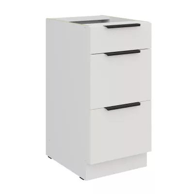Kuchyňská skříňka se šuplíky LUNARA - šířka 40 cm, bílá