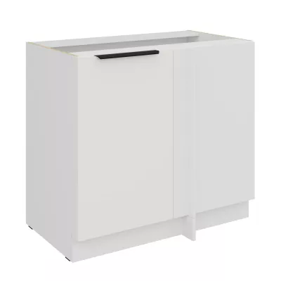 Prodloužená rohová skříňka LUNARA - šířka 90 cm, bílá
