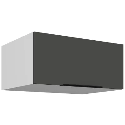 Hluboká digestořová skříňka LUNARA - šířka 80 cm, grafit / bílá