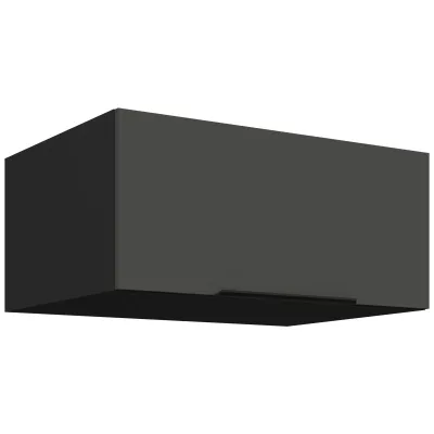 Hluboká digestořová skříňka LUNARA - šířka 80 cm, grafit / černá