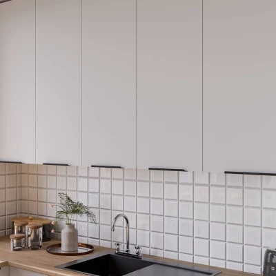 Horní kuchyňská skříňka LUNARA - šířka 80 cm, bílá