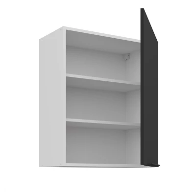 Horní kuchyňská skříňka LUNARA - šířka 60 cm, černá / bílá