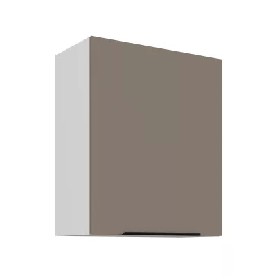 Horní kuchyňská skříňka LUNARA - šířka 60 cm, tmavě béžová / bílá