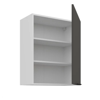 Horní kuchyňská skříňka LUNARA - šířka 60 cm, grafit / bílá