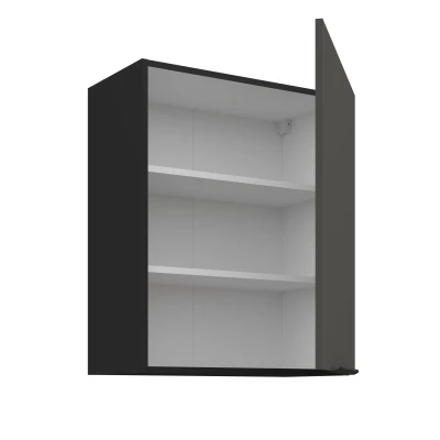 Horní kuchyňská skříňka LUNARA - šířka 60 cm, grafit / černá