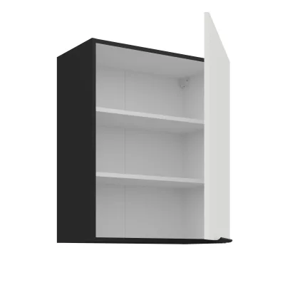 Horní kuchyňská skříňka LUNARA - šířka 60 cm, bílá / černá