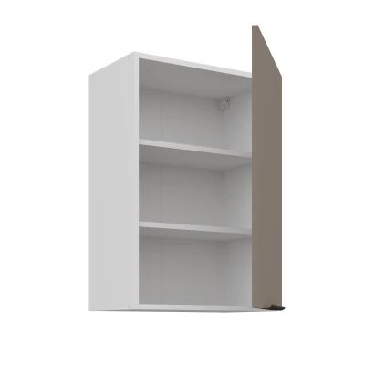 Horní kuchyňská skříňka LUNARA - šířka 50 cm, tmavě béžová / bílá