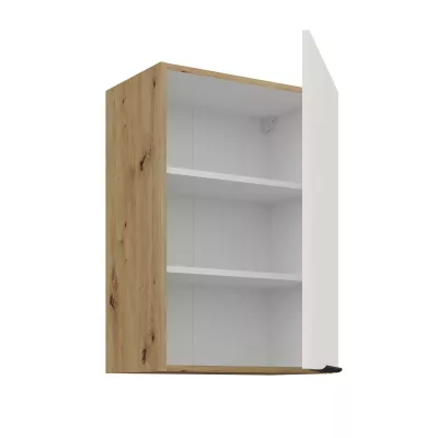 Horní kuchyňská skříňka LUNARA - šířka 50 cm, bílá / dub artisan