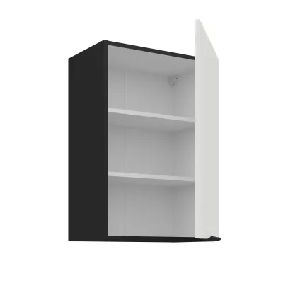Horní kuchyňská skříňka LUNARA - šířka 50 cm, bílá / černá
