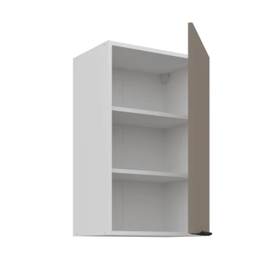 Horní kuchyňská skříňka LUNARA - šířka 45 cm, tmavě béžová / bílá