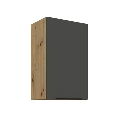 Horní kuchyňská skříňka LUNARA - šířka 45 cm, grafit / dub artisan