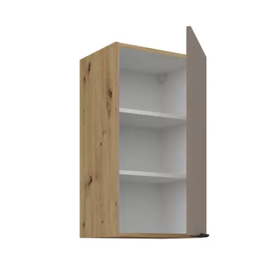 Horní kuchyňská skříňka LUNARA - šířka 40 cm, tmavě béžová / dub artisan