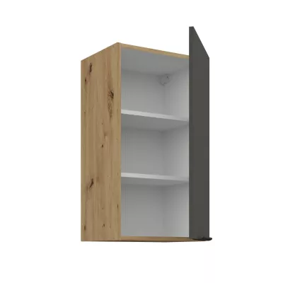 Horní kuchyňská skříňka LUNARA - šířka 40 cm, grafit / dub artisan