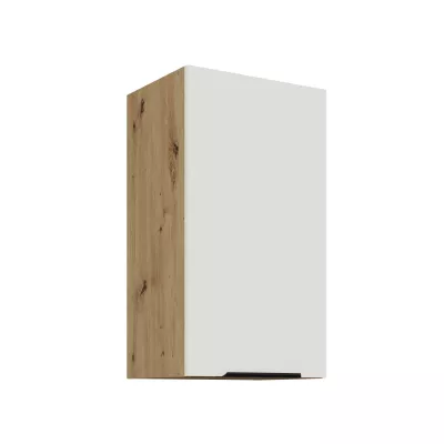 Horní kuchyňská skříňka LUNARA - šířka 40 cm, bílá / dub artisan
