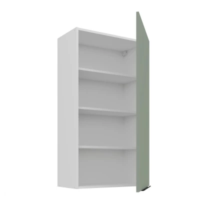 Vysoká horní kuchyňská skříňka LUNARA - šířka 60 cm, zelená / bílá