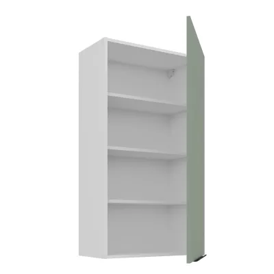 Vysoká horní kuchyňská skříňka LUNARA - šířka 60 cm, zelená / bílá