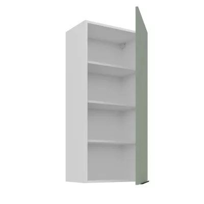 Vysoká horní kuchyňská skříňka LUNARA - šířka 50 cm, zelená / bílá