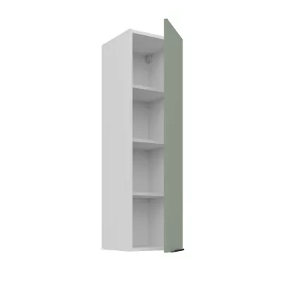 Vysoká horní kuchyňská skříňka LUNARA - šířka 30 cm, zelená / bílá