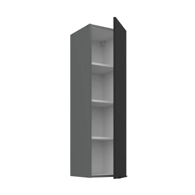 Vysoká horní kuchyňská skříňka LUNARA - šířka 30 cm, černá / antracit