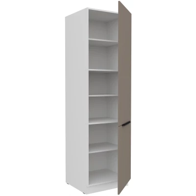 Potravinová skříň LUNARA - šířka 60 cm, tmavě béžová / bílá