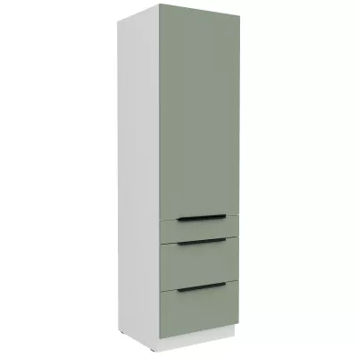 Potravinová skříň se šuplíky LUNARA - šířka 60 cm, zelená / bílá