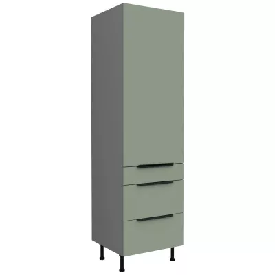 Potravinová skříň se šuplíky LUNARA - šířka 60 cm, zelená / antracit