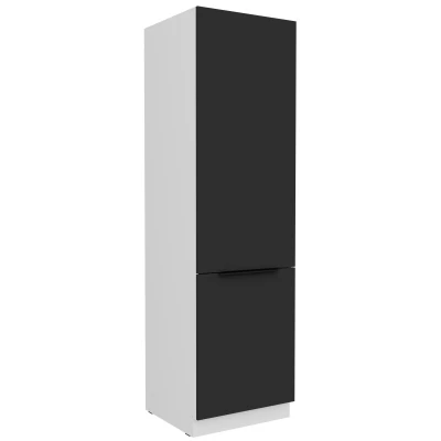 Skříň na vestavnou lednici LUNARA - šířka 60 cm, černá / bílá