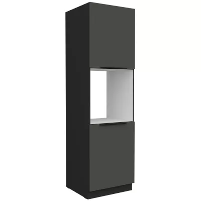Kuchyňská skříň na vestavnou troubu LUNARA - šířka 60 cm, grafit / černá
