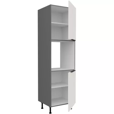 Kuchyňská skříň na vestavnou troubu LUNARA - šířka 60 cm, bílá / antracit