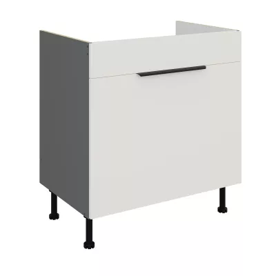Dolní skříňka na dřez LUNARA - šířka 80 cm, bílá / antracit