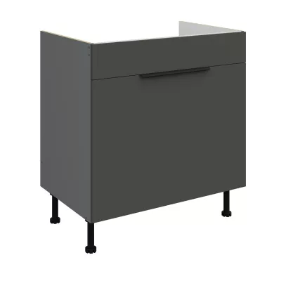 Dolní skříňka na dřez LUNARA - šířka 80 cm, grafit / antracit