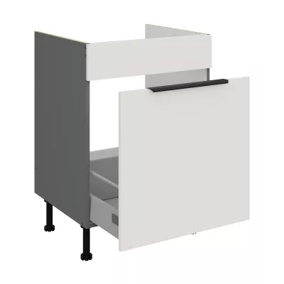 Dolní skříňka na dřez LUNARA - šířka 60 cm, bílá / antracit