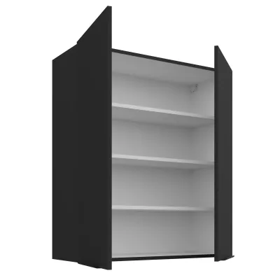 Vysoká horní skříňka LUNARA - šířka 80 cm, černá