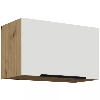 Digestořová skříňka LUNARA - šířka 60 cm, bílá / dub artisan