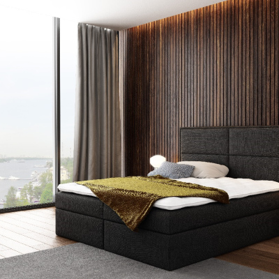 Čalouněná postel Gery hnědá 200 + topper zdarma