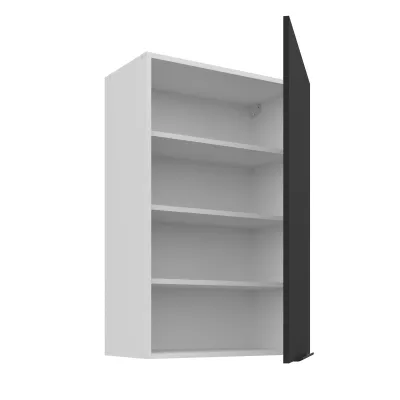 Vysoká horní skříňka LUNARA - šířka 60 cm, černá / bílá