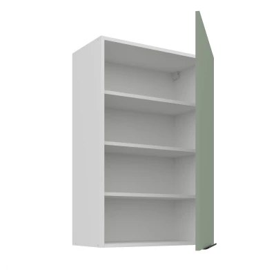 Vysoká horní skříňka LUNARA - šířka 60 cm, zelená / bílá