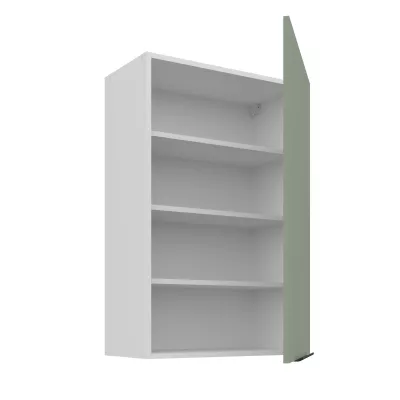 Vysoká horní skříňka LUNARA - šířka 60 cm, zelená / bílá